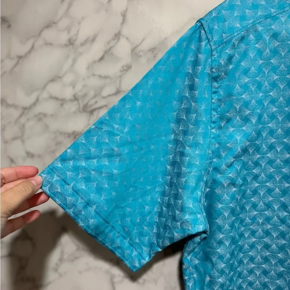 NEW Robert Graham Turquoise Patterned Men's Shirt Size 2XL